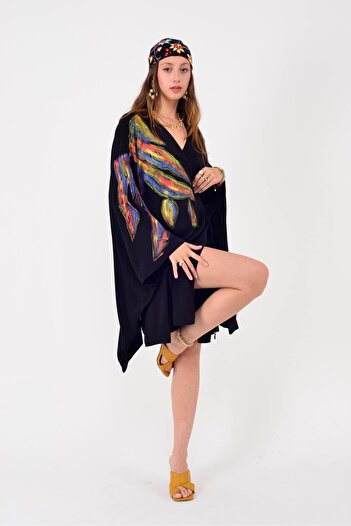 Park Moda AN10604 ΦΟΡΕΜΑ ΚΙΜΟΝΟ ΖΩΓΡΑΦΙΚΗ ΧΕΙΡΟΣ ΜΕ ΜΟΡΦΑ ΜΑΡΜΑΡΟΥ