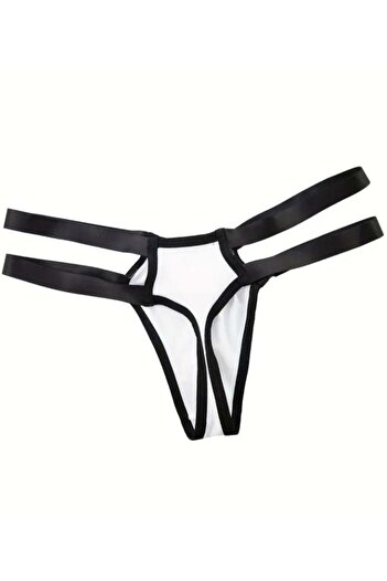 ÇAĞLAR BUTİK Men's White Elastic Thong Underwear