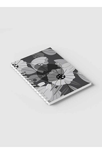 LOWHA Spiral Notebook with Front and Back Hard Covers Featuring Classical Theme Floral Design