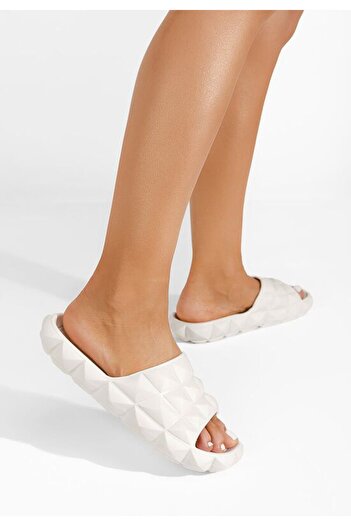 B T Shoes Papuci dama Leymera albi