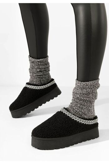 B T Shoes Papuci cu platformă Delsie negri