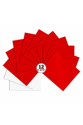 AIZMEI Set of 12 transfer foils, vinyl, red, 25 x 25 cm