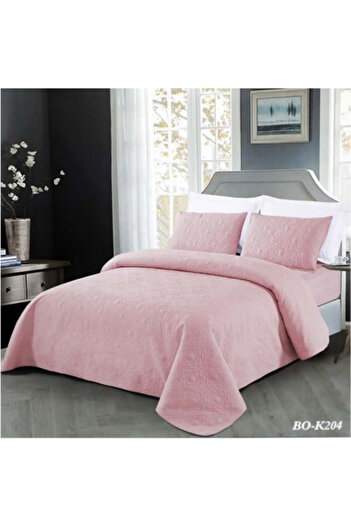 bo 3-piece summer bed quilt, pink