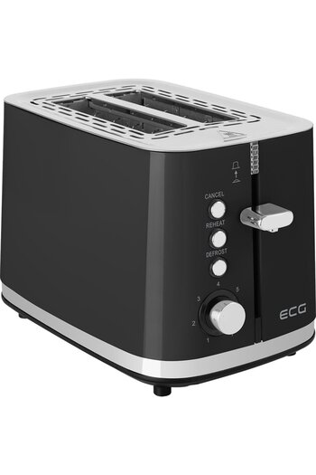 ECG ST 2766 Vintage Nero Toaster, 925 W, 2 slices, 7 browning levels, black