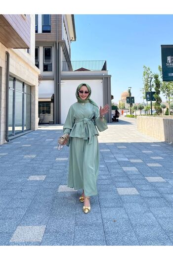 W WARGA One Button Skirt Suit