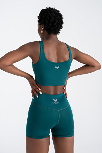 VOOA SPORTSWEAR Define Push-up Cross Belt Detayli Şort Tayt Yeşil