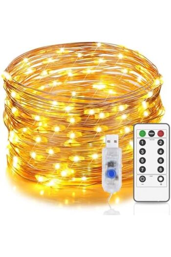 Yuwell YU WELL LED Fairy Light (5m/USB+Remote, Warm White)