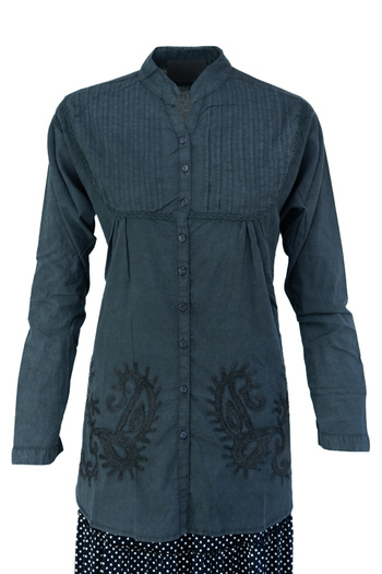 Oppland Women's Blouse Shile Cloth Linen 100% Pure Cotton Woven Fabric Diamond Model Keeps Very Light and Cool