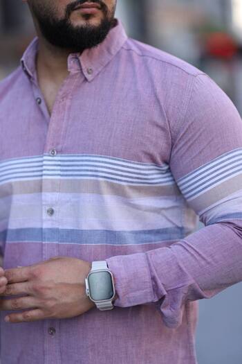 Klothy Men's Long Sleeve Panel Shirt 2400-6