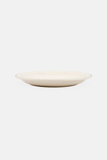 Muy Mucho Vivo Ceramic Flat Plate, White