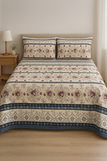 MİRSE Summer Pique Double 200*230 Tulip Suitable for Daily Use as a Gift and Dowry
