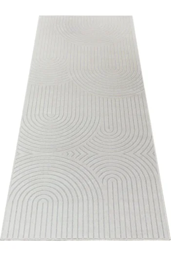 luna home Sibiu Faron thin cotton rug, Scandinavian design cream 160x230 cm