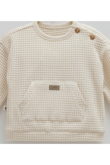 Caramell Baby Waffle Fabric Set of 2 (Sweatshirt and Pants Set) Comfortable and Stylish (3-18 Months)
