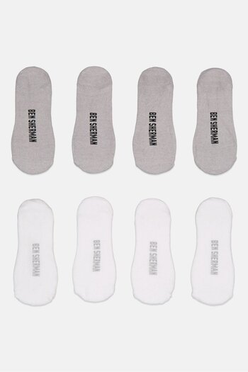 Ben Sherman Men 8 Pairs Brand Logo No Show Cut Socks, Multicolor
