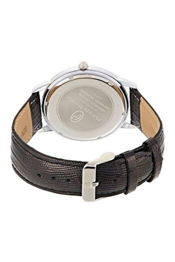Philippe Moraly of Switzerland Men's Leather Analog Watch
