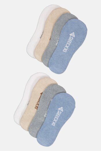 Dockers Men 8 Pairs Brand Logo Silicone Heel Grip Socks, Multicolor