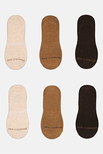 Ben Sherman Men 6 Pairs Brand Logo No Show Liner Socks, Multicolor