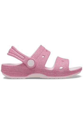 Crocs Classic Toddler Glitter Sandal - Pink Milk