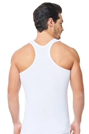 KEYAL Seher Men's White Combed Cotton Sports Tank Top