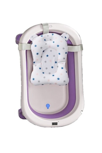 Little Mom Little Mom Foldable Bathtub with Thermometer and Baby Hammock Set Purple