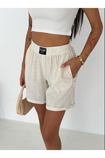 Noa Noa Feel Good Written Linen Shorts
