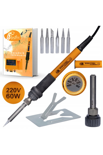 Rosfix Zestaw 8w1 lutownica precyzyjna z potencjometrem Orange Pitbull OP60W Seria Electric S