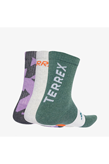 adidas Terrex Multi 3-Piece Unisex Gray Hiking Socks