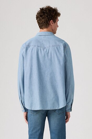 Levi's Classic Western Standard Lyon Medium Was Men's Blue Shirt