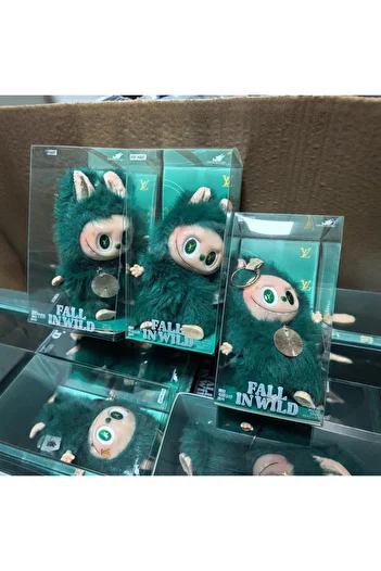 victiny High Quality Labubu Monster Green Little Leader Cute Plush Doll