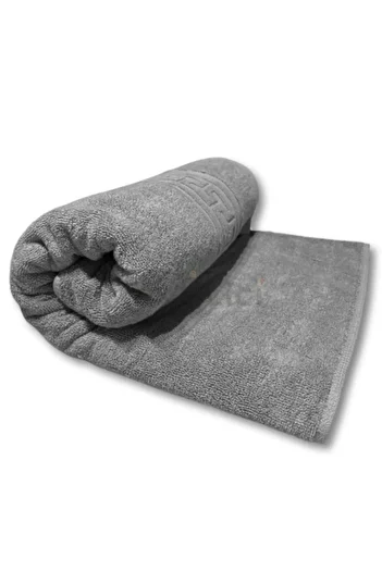 TextiLici Prosop 50x90 cm, Gri, 100% Bumbac, Fir Dublu, Fabricat in Romania