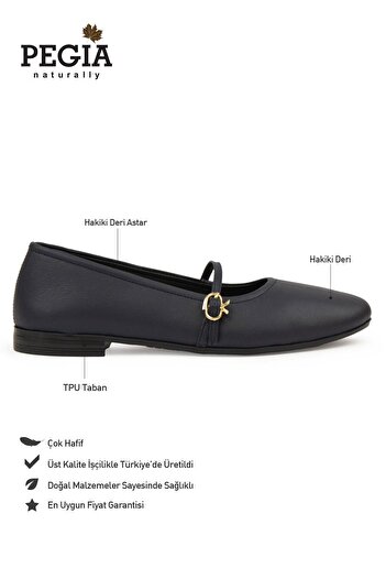 Pegia Women's Genuine Leather Ballerinas Dg6042