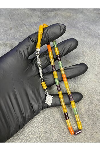 Mos Tespih Cut High-End Bonibon Crimping Amber Prayer Beads