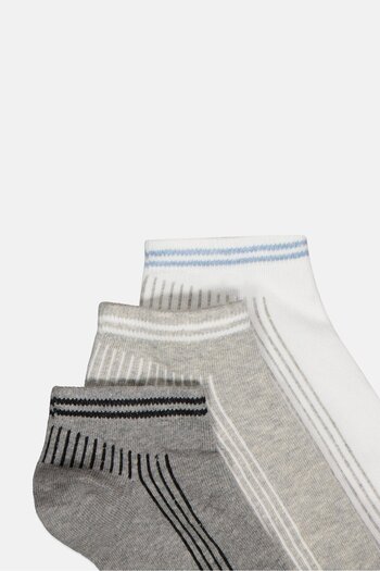 Rocawear Men 3 Pairs Brand Logo Ankle Socks, Multicolor
