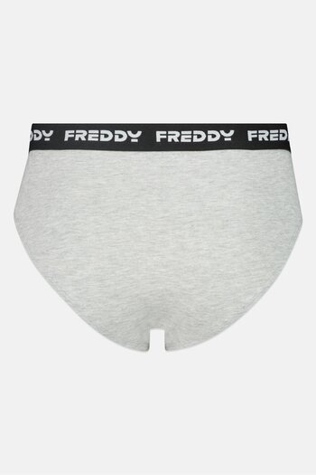 FREDDY ملابس داخلية رجالية بشعار العلامة التجارية، رمادي