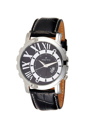 Philippe Moraly of Switzerland Men's Leather Analog Watch
