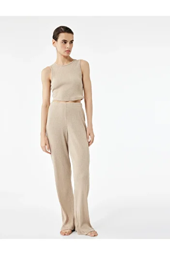 Koton Comfortable Fit Crew Neck Sleeveless Pajama Top