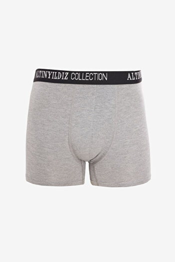 ALTINYILDIZ CLASSICS Men's Gray Soft Textured 2 Pack Boxers