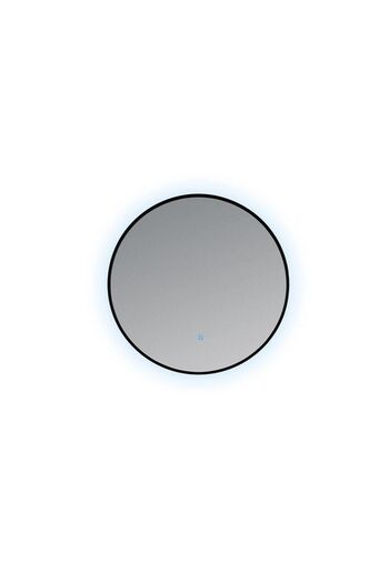 Homelux KENDALL LED Bathroom Mirror – 60 cm, Round, Black Frame, Touch Light Control