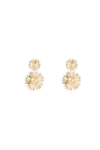 Go Dutch Label Two Daisies (gold stainless steel)