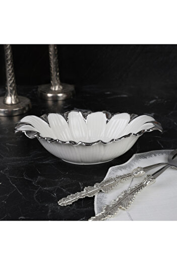 ROY KING Flora Silver Oval Deep Presentation Plate 33*14*4 cm