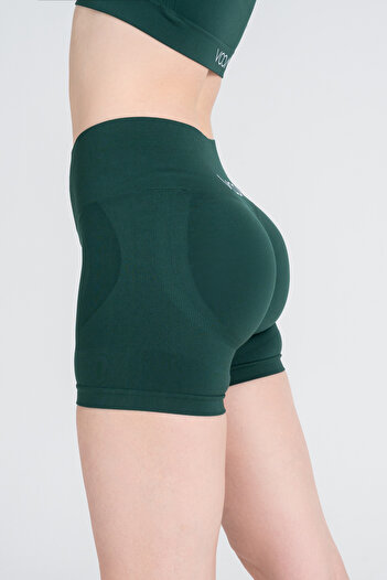 VOOA SPORTSWEAR Serenity Scrunch Push-up Detayli Seamless Şort Tayt Yeşil