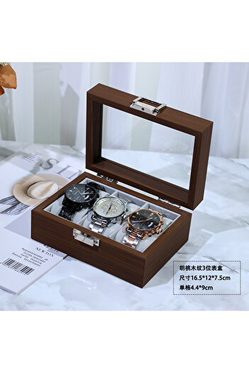 Choice 3 Positions DELESYS New Walnut Wood Creative Watch Box Chinese Style Retro Wood Watch Display Box La