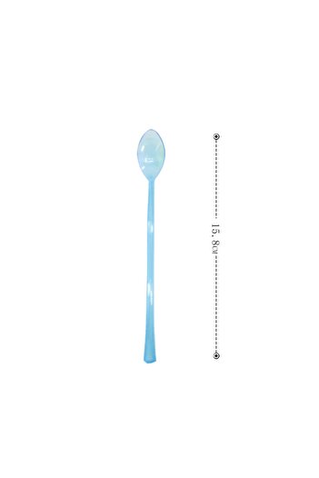 OEM Set of 12 colorful party spoons, reusable, plastic, 15.8 cm, 2260-20