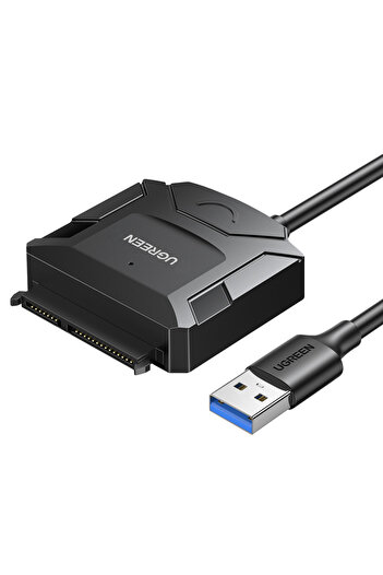 Ugreen Cablu adaptor pentru HDD și SSD SATA 2.5'' / 3.5'' USB 3.0 până la 4TB - Negru