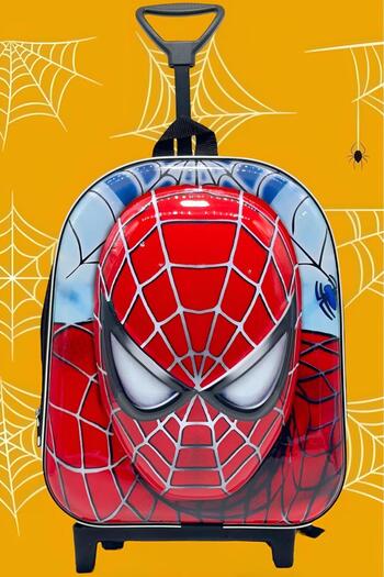 Uniquerrs 2-6 Years Old Kindergarten Nursery Children Themed Wheeled 5D Embossed Printed Backpack and School Bag