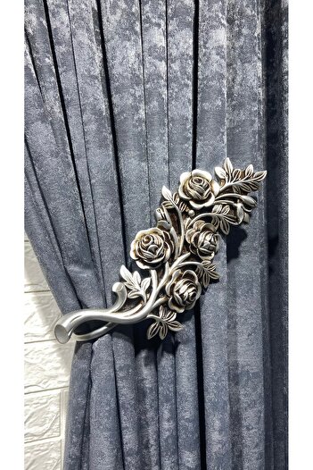 Helezoni Curtain Rail Curtain Accessory Polyester Casting Premium Lever Curtain Holder 1Pcs