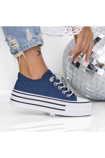 mei Pantofi Sport Dama cu Platforma 3AXJ6 Albastru