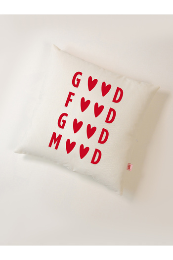 Galia Tasarım Good Food, Good Mood - Pillow Case 45X45 cm