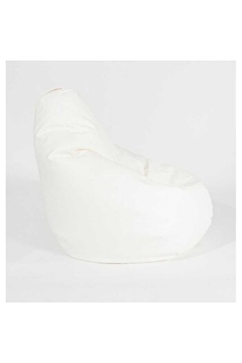 Pufrelax Fotoliu Nirvana Hobbit, Material Piele Ecologica - Alb