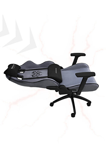 XMAX / Rio Balerion Antrasit Gri Kadife Terletmez Kumaş Gaming Oyuncu Koltuğu / 120 Kg Taşır